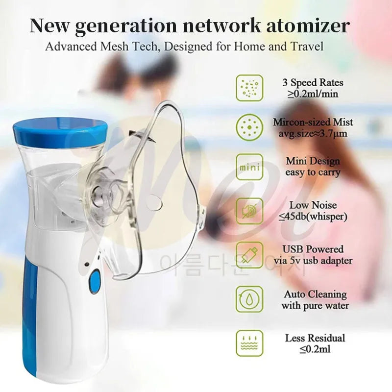 Portable Mesh Nebulizer | Quick Relief for Cough, Asthma and Chest Congestion