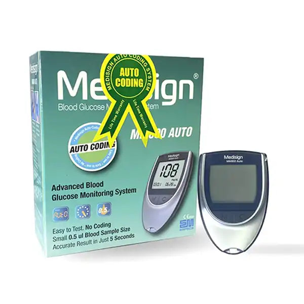 Medisign MGD-200 Auto Blood Glucose Monitoring System – Auto Coding, Fast & Accurate Results - Easily Monitor Blood Sugar Anytime—Without Complicated Setup